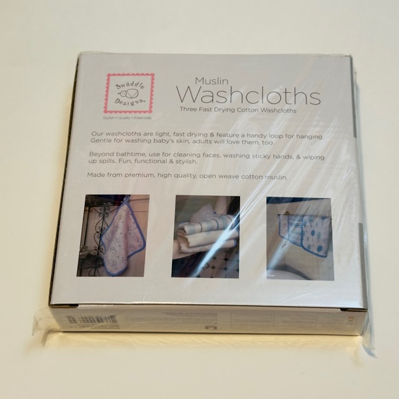 Muslin Washcloths - Fast Drying Cotton (Set of 3) - Picture 3 of 3